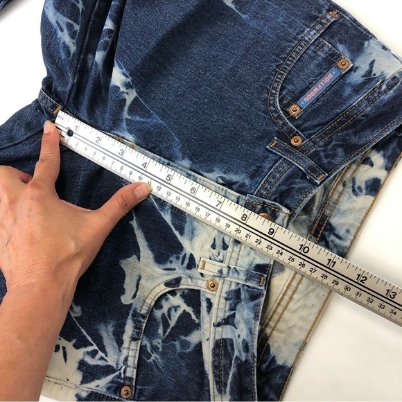 Vintage acid wash flare jeans HOLLYWOOD Size 28inches 80s 90s low rise - Picture 6 of 12
